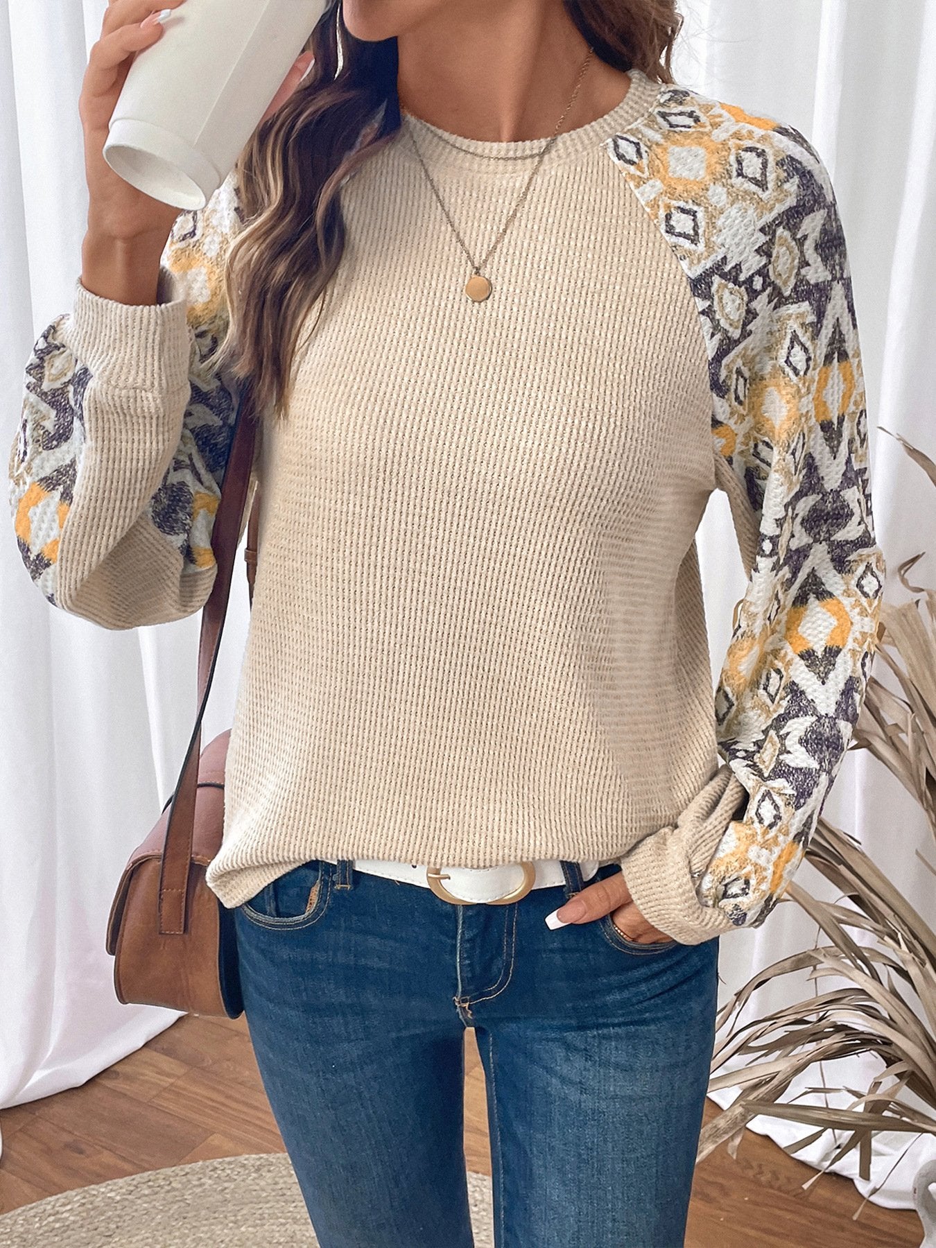 Casual Plain Sweatshirt