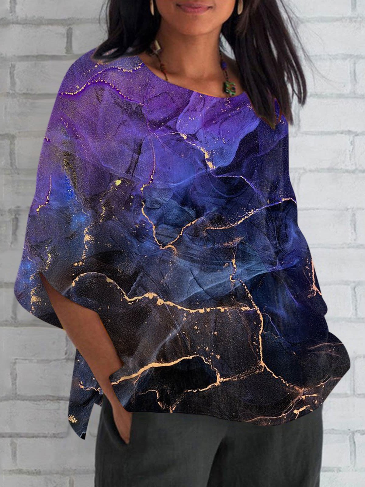 Women's Short Sleeve T-shirt Summer Plain Printing V Neck Daily Going Out Casual Top