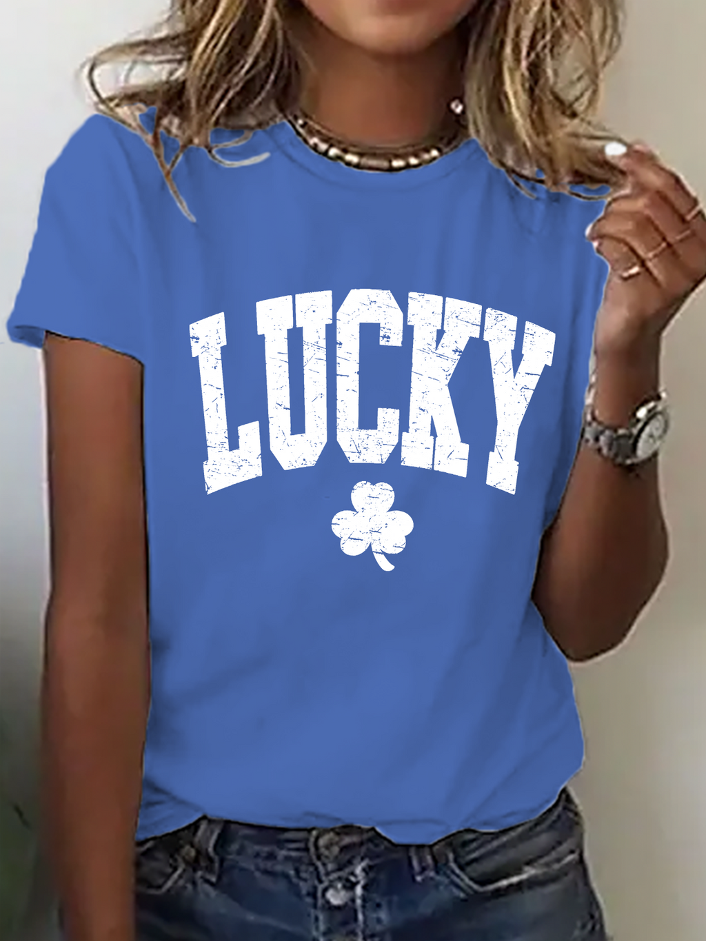 Women's lucky St Patricks Day Short-Sleeved T-Shirt