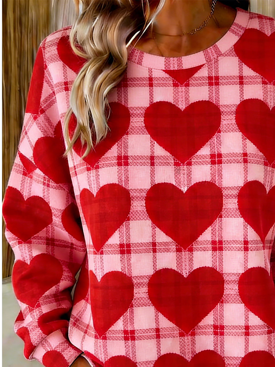 Loose Crew Neck Cotton-Blend Vintage Sweatshirt
