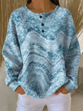 Casual Others Loose Chevron Sweatshirt