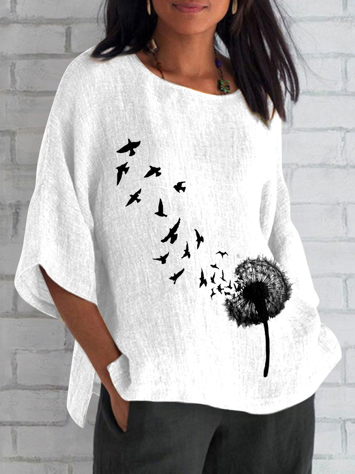 Women's Short Sleeve T-shirt Summer Plain Printing V Neck Daily Going Out Casual Top