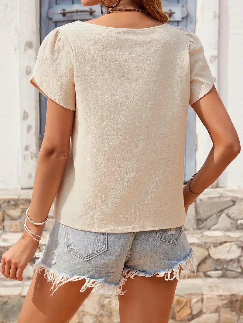 Regular Fit Elegant Others Plain T-Shirt