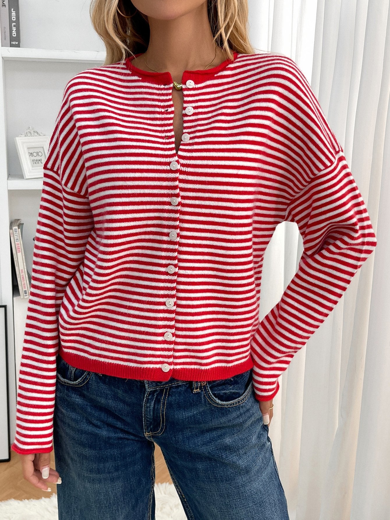 Striped Casual Cardigan