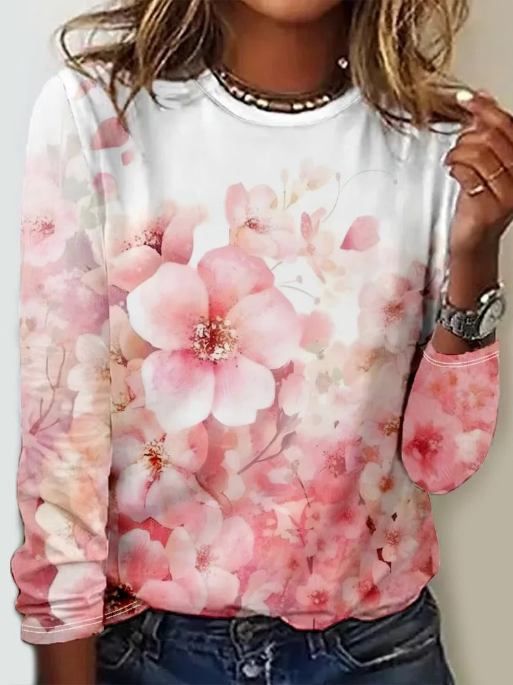 Casual Crew Neck Loose T-Shirt