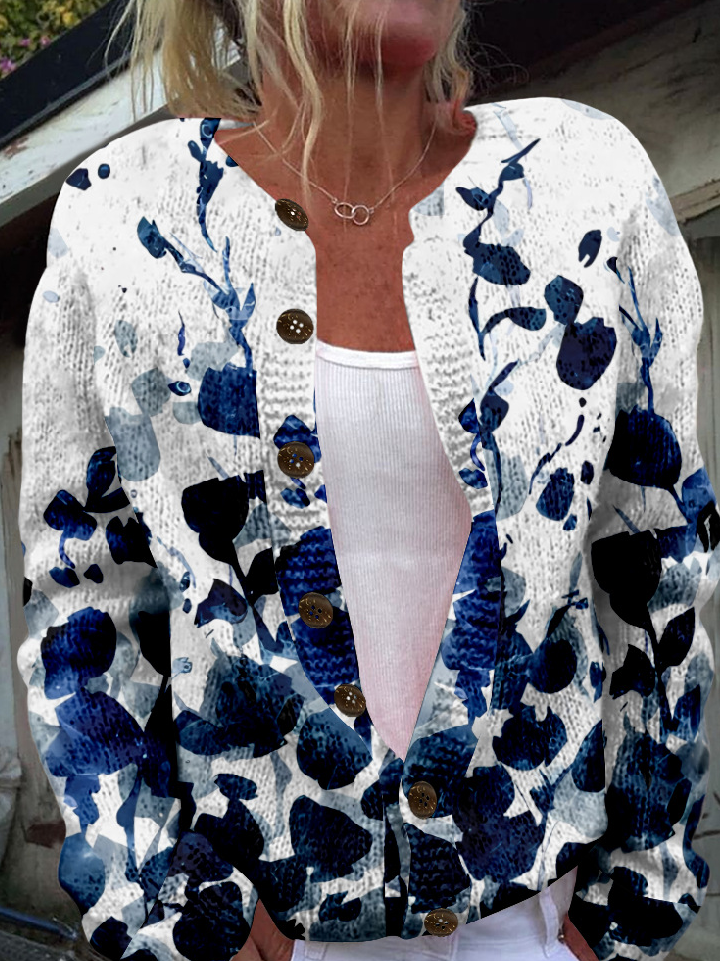 Casual Floral Loose Jacket