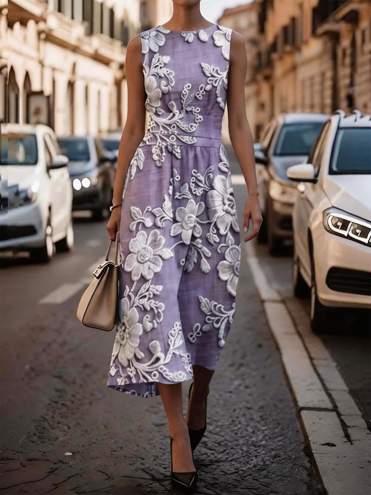 Others Tight Elegant Floral Dress With No