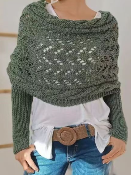 Shawl Regular Fit Vintage Acrylic Sweater