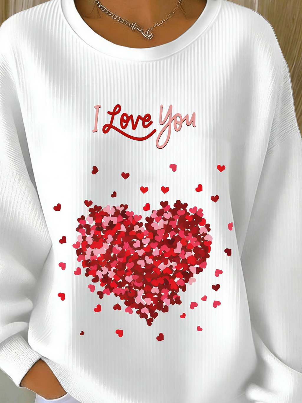 Cotton-Blend Crew Neck Vintage Sweatshirt