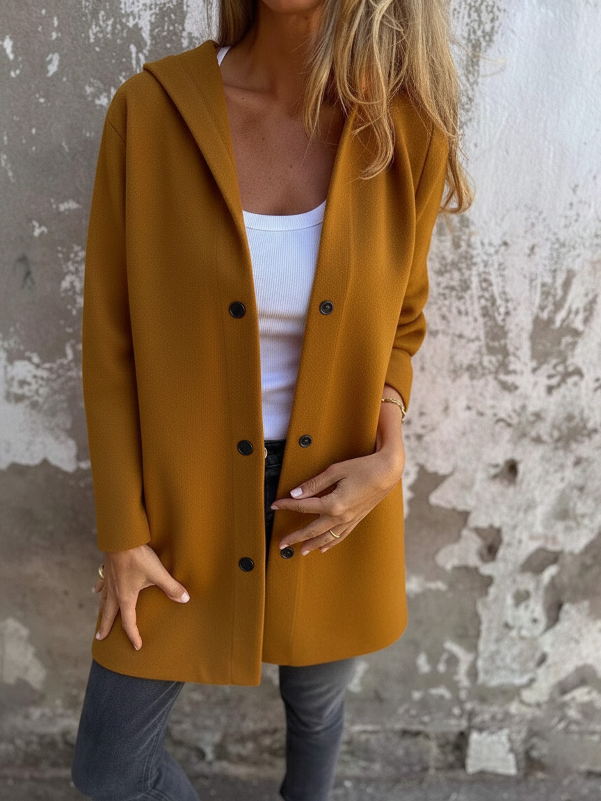 Buckle Basic Plain Hot Selling Casual Hooded Solid Color Three-piece Single-breasted Patchwork Jacket
