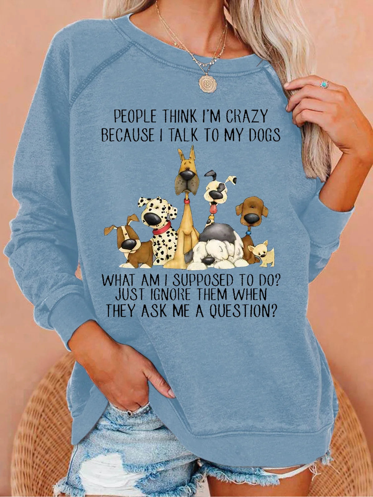 Women's Funny Dog Lover Casual Sweatshirt
