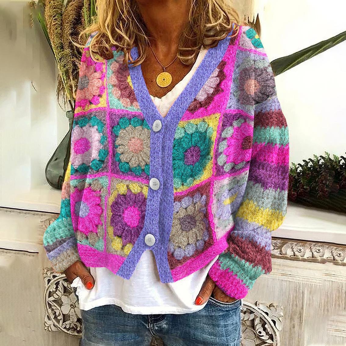 Women Casual Winter Turkey Natural Daily Loose Halloween Mid-long No Cardigans