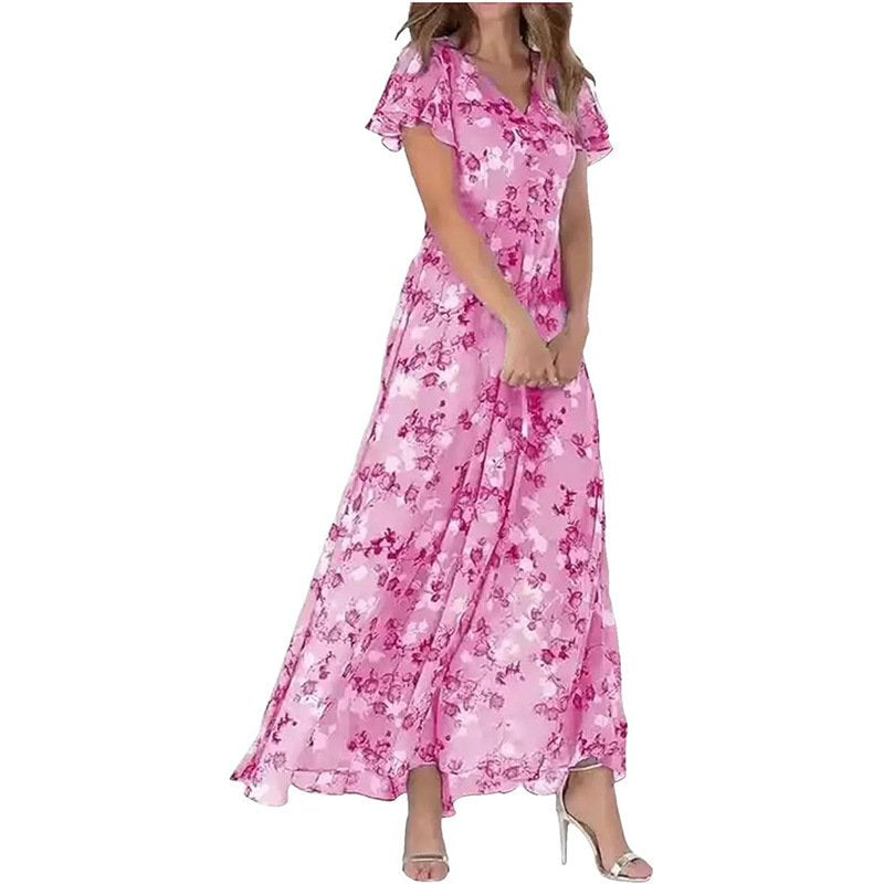 Elegant Floral Regular Fit Others Dress With No