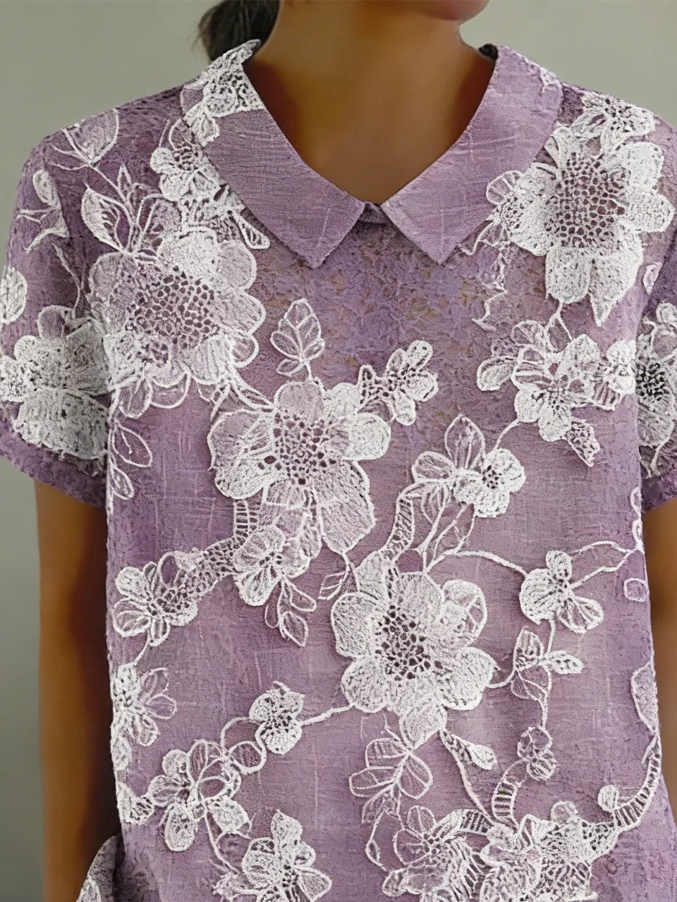 Shawl Collar Linen Blend Elegant Loose Shirt