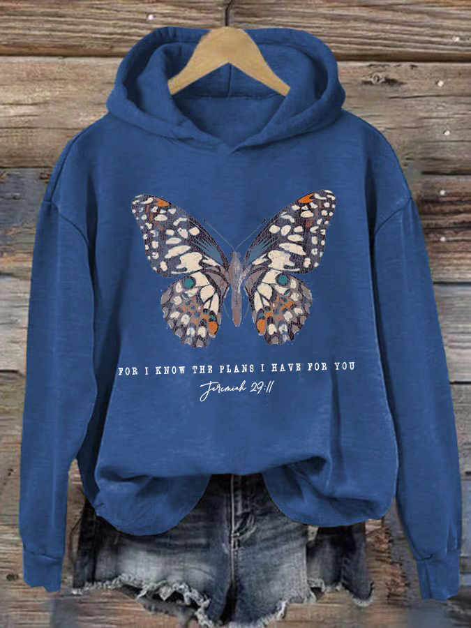 Women's Casual Jeremiah 29 11, For I Know the Plans I Have For You Print Hoodie