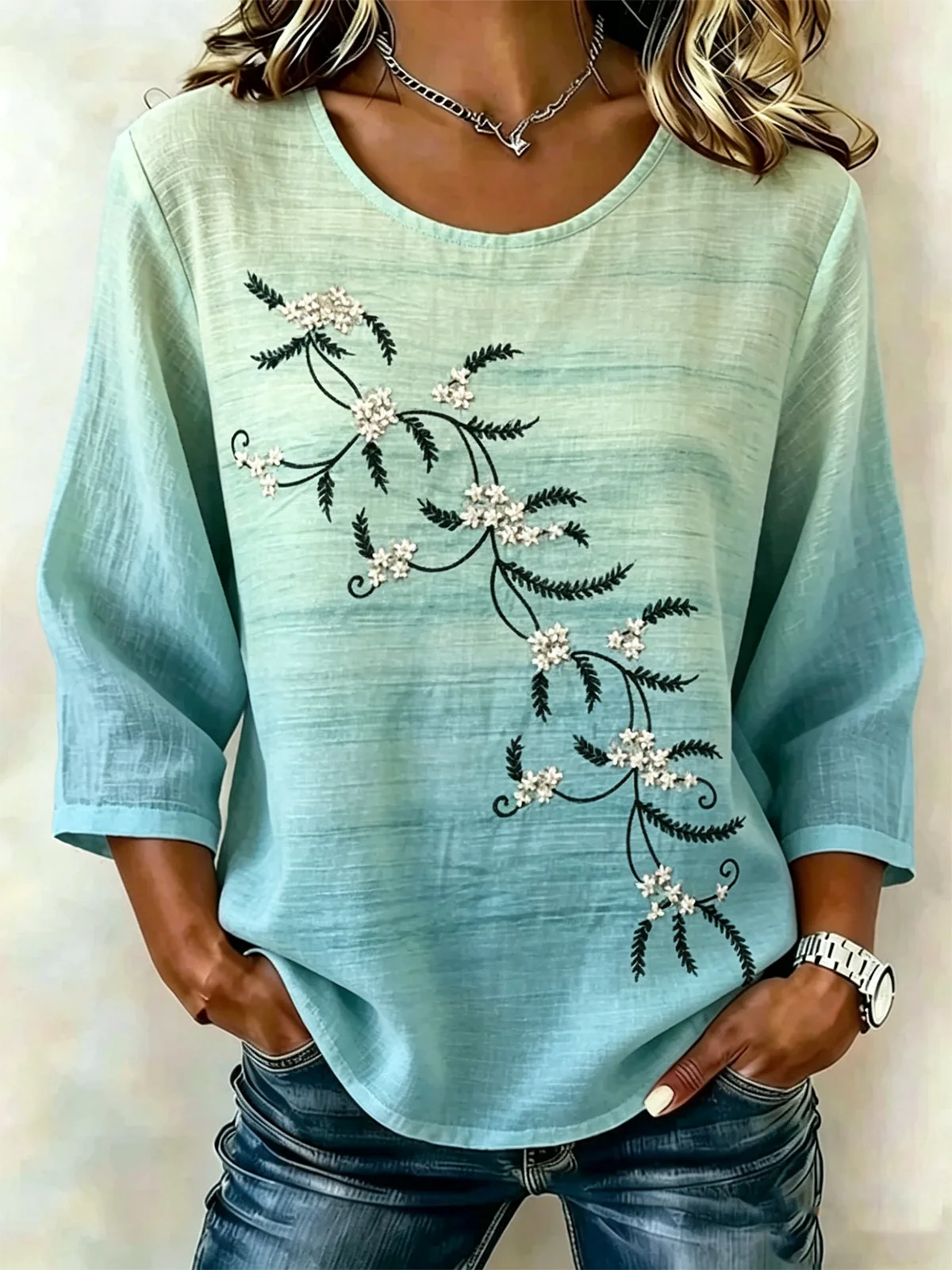 Elegant Loose Cotton And Linen Shirt