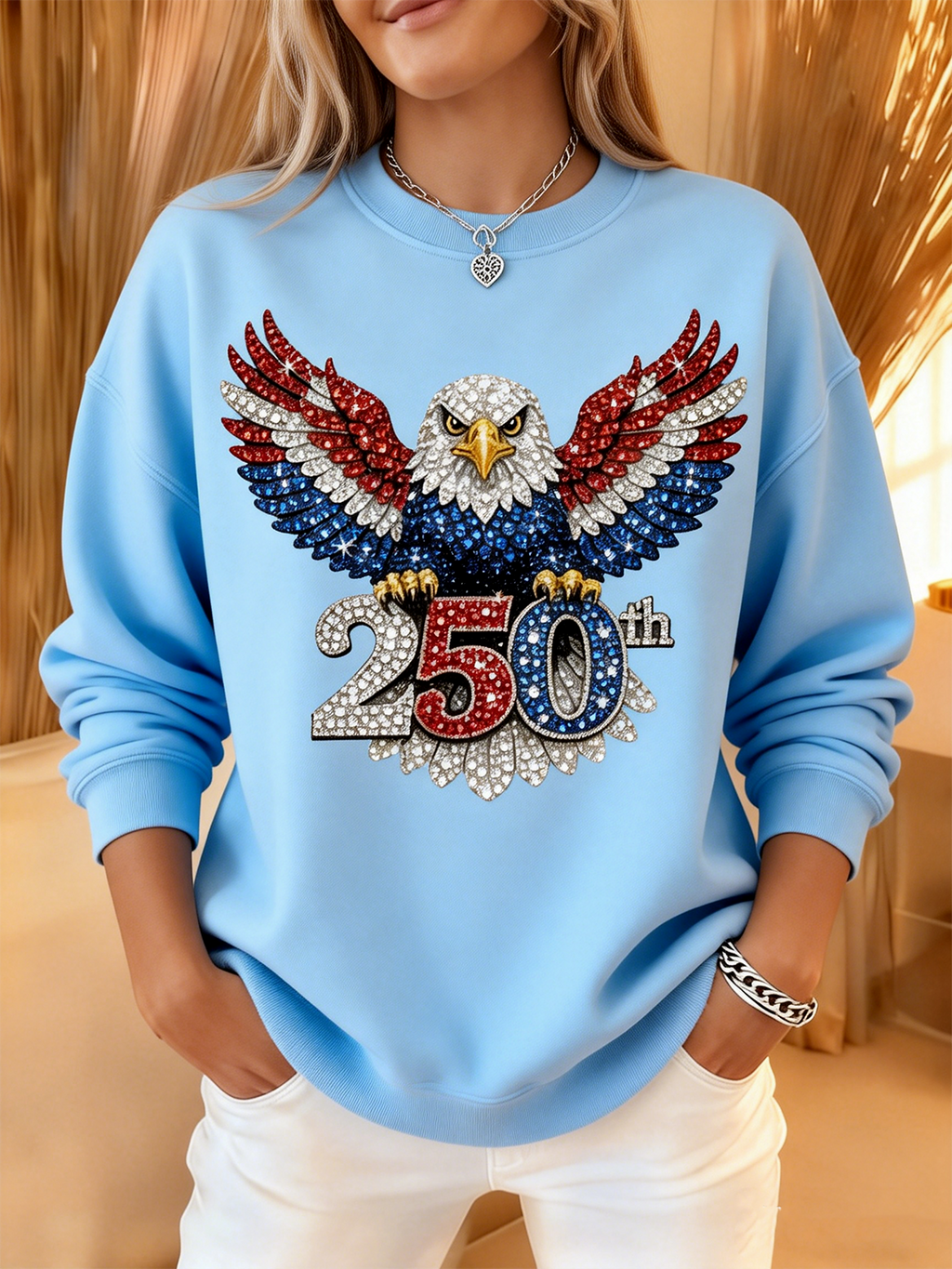 250th anniversary Loose Text Letters Casual Sweatshirt