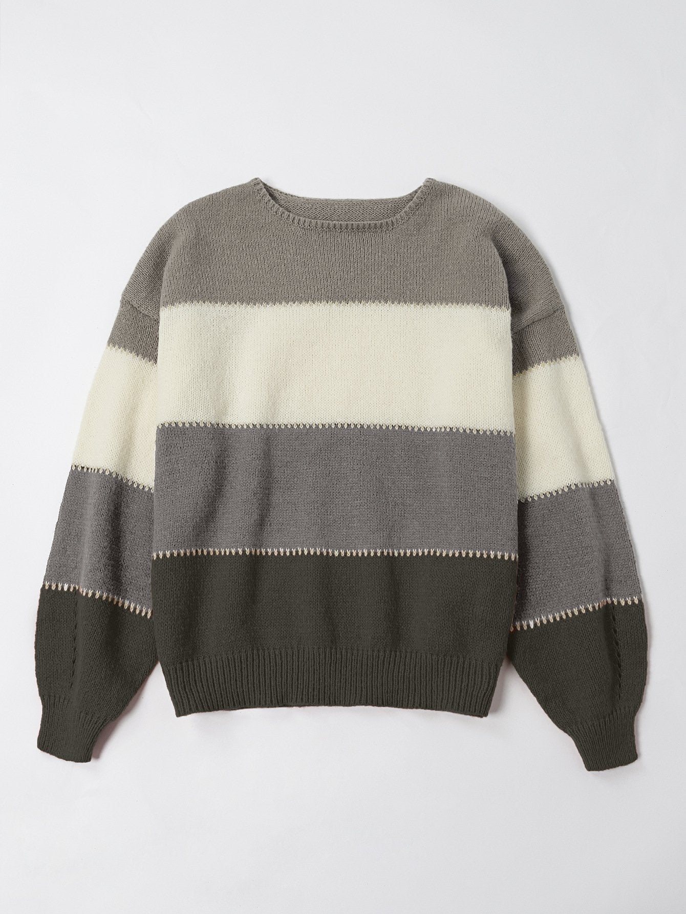 Casual Loose Color Block Sweater