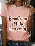 Mother's Day Letter Pattern Short Sleeve Round Neck Loose Casual T-Shirt