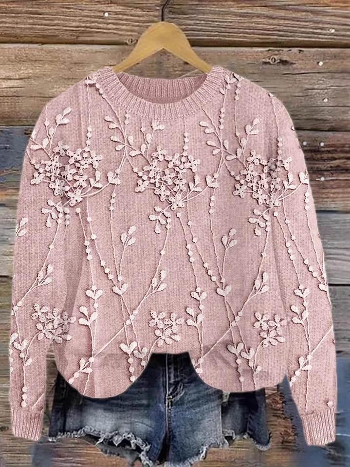 Casual Floral Sweatshirt