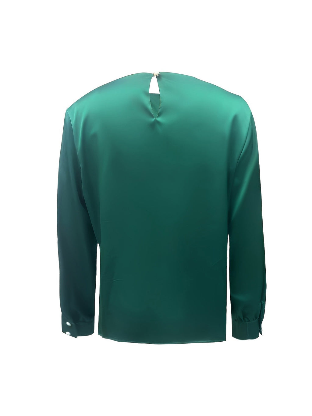 Vintage Stain Plain Crew Neck Long Sleeve Elegant Going Out Casual Top