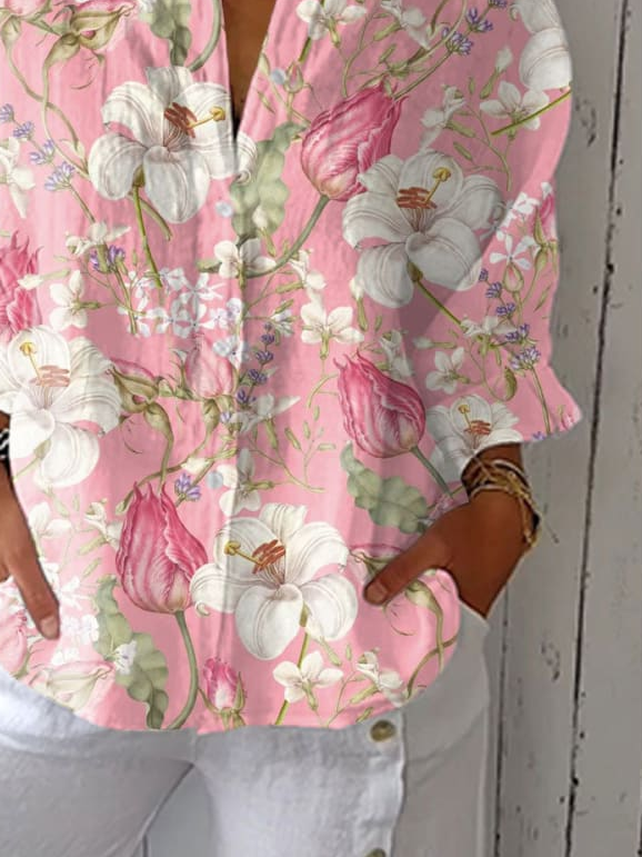 Casual Shirt Collar Loose Shirt