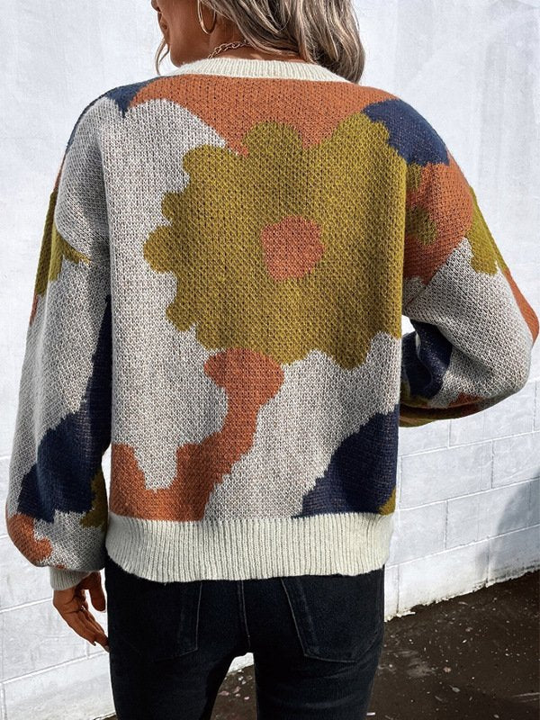 Urban Floral Split Joint Sweater
