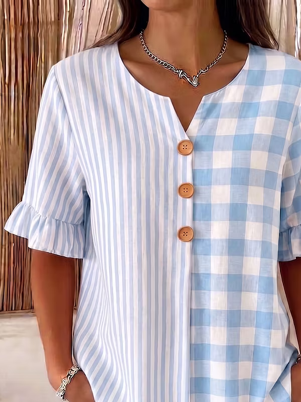 Vintage Striped Loose Others Shirt