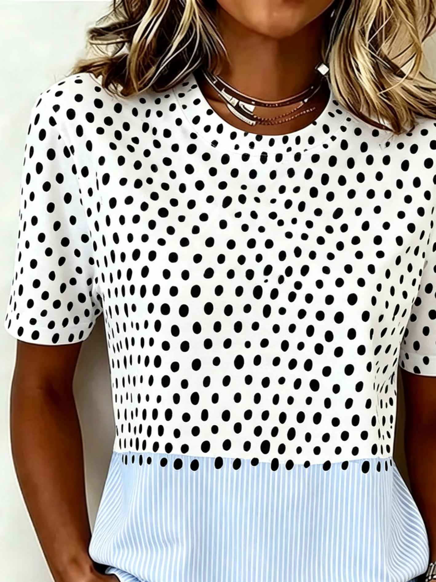 Crew Neck Regular Fit Casual Striped T-Shirt