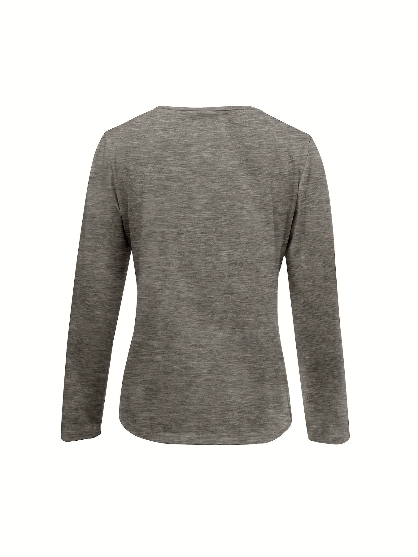 V Neck Cotton-Blend Loose Vintage T-Shirt