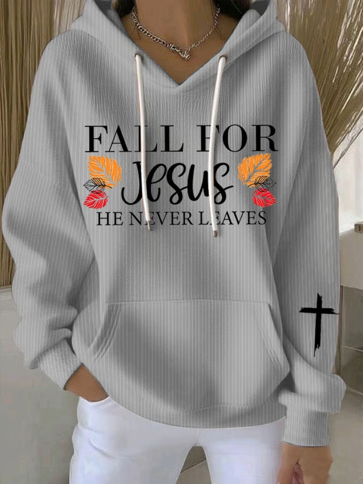 Regular Fit Casual Jesus Copy Hooded Hoodie