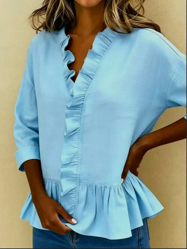 Others Casual Linen Blend Plain Shirt