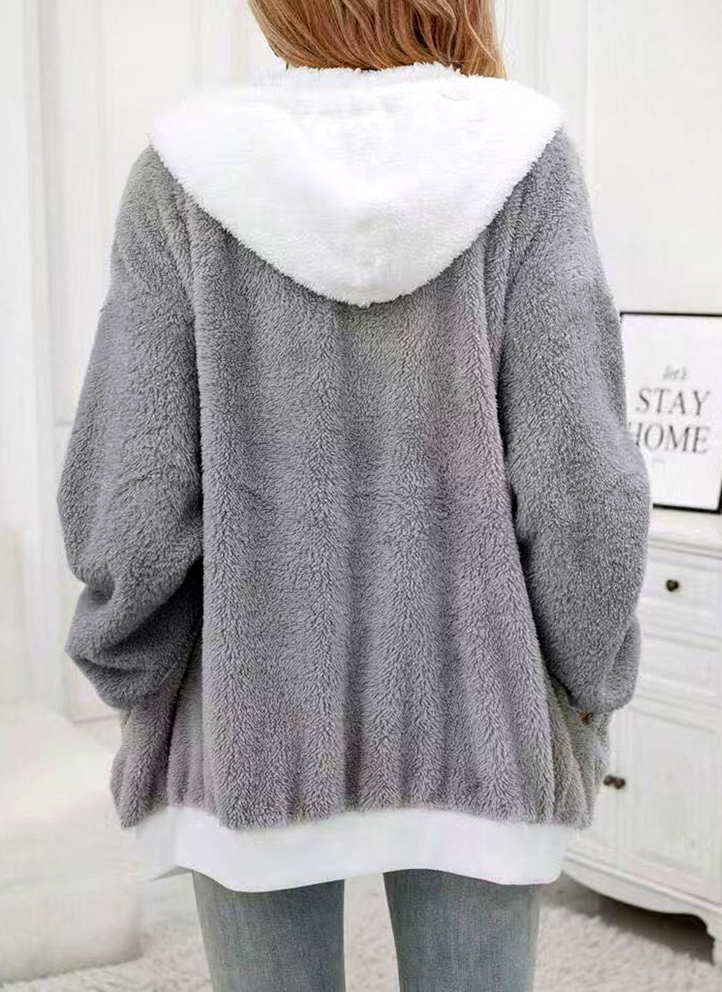 Casual Color Block Cotton Jacket