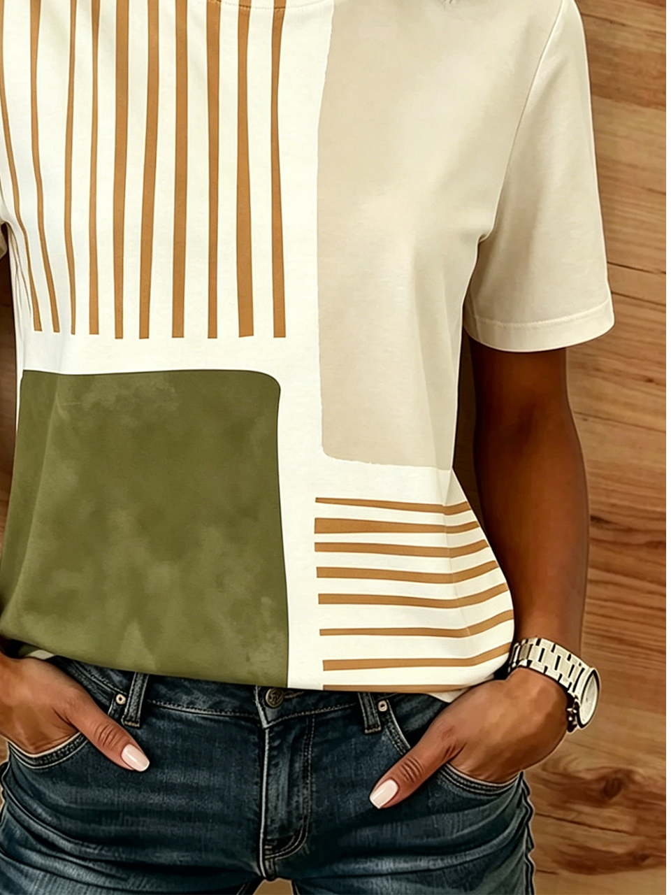 Casual Regular Fit Cotton Crew Neck T-Shirt