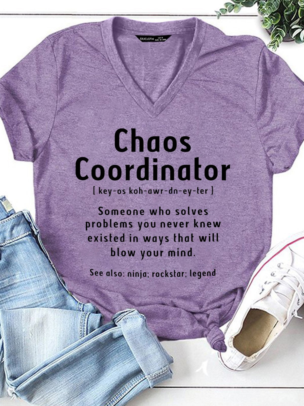 Women's Funny Chaos Coordinator Casual T-Shirt
