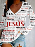 Loose Lace Casual Color Block T-Shirt
