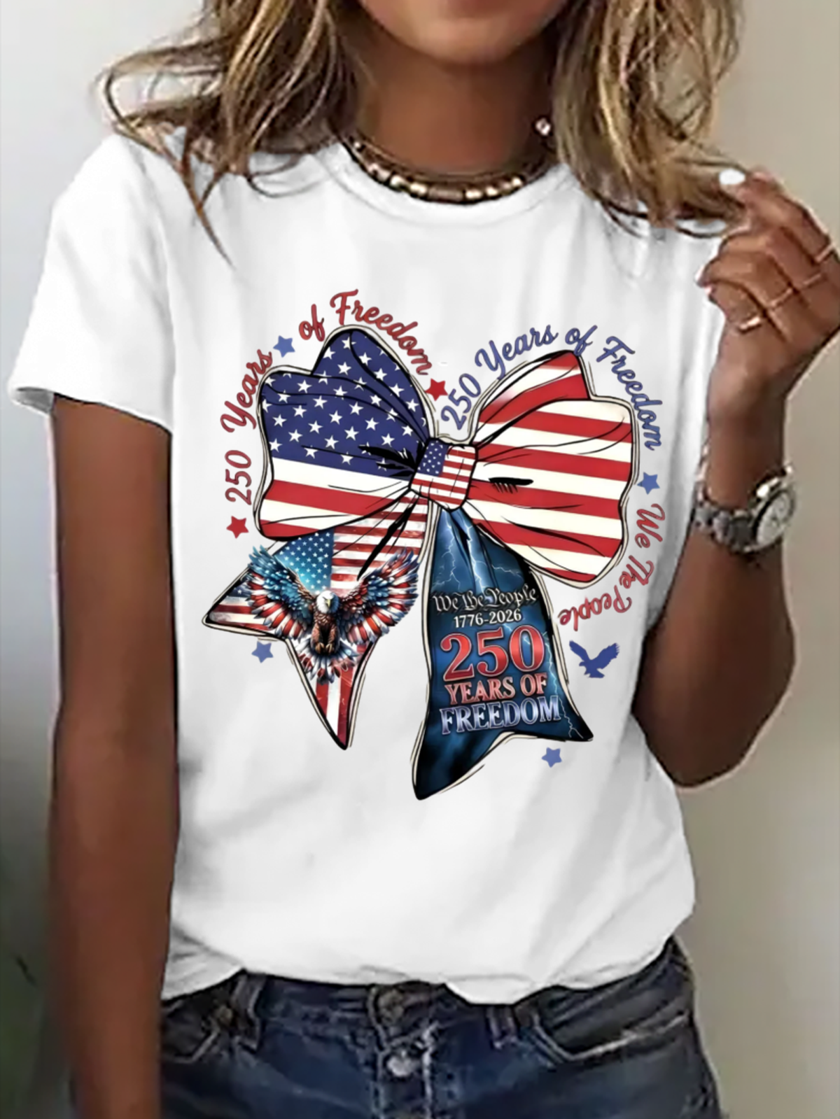 Casual Crew Neck Text Letters Regular Fit T-Shirt