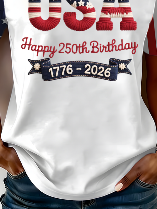 250th anniversary Casual Crew Neck T-Shirt