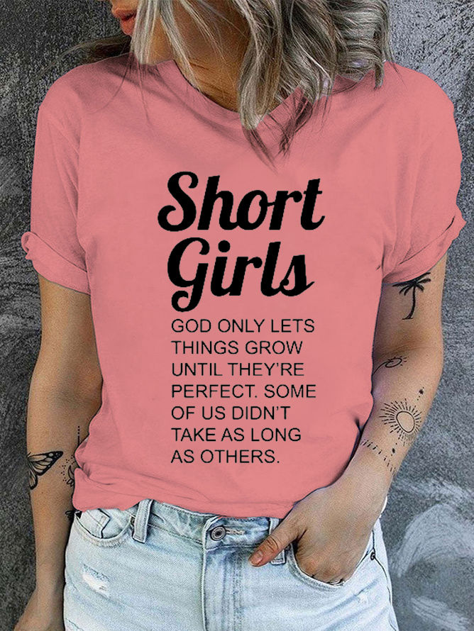 Cotton Short Girls Casual T-Shirt