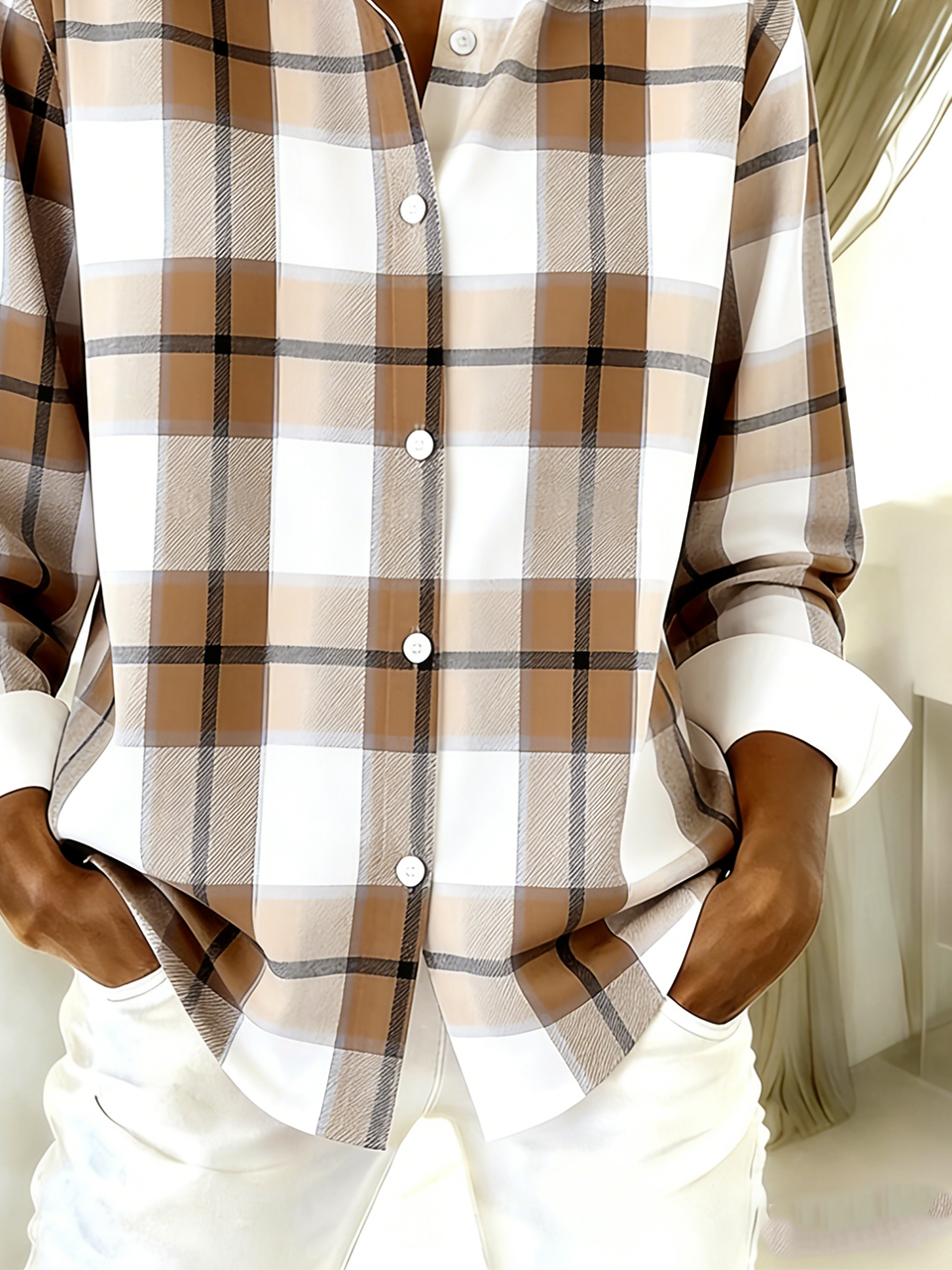 Shirt Collar Loose Vintage Shirt