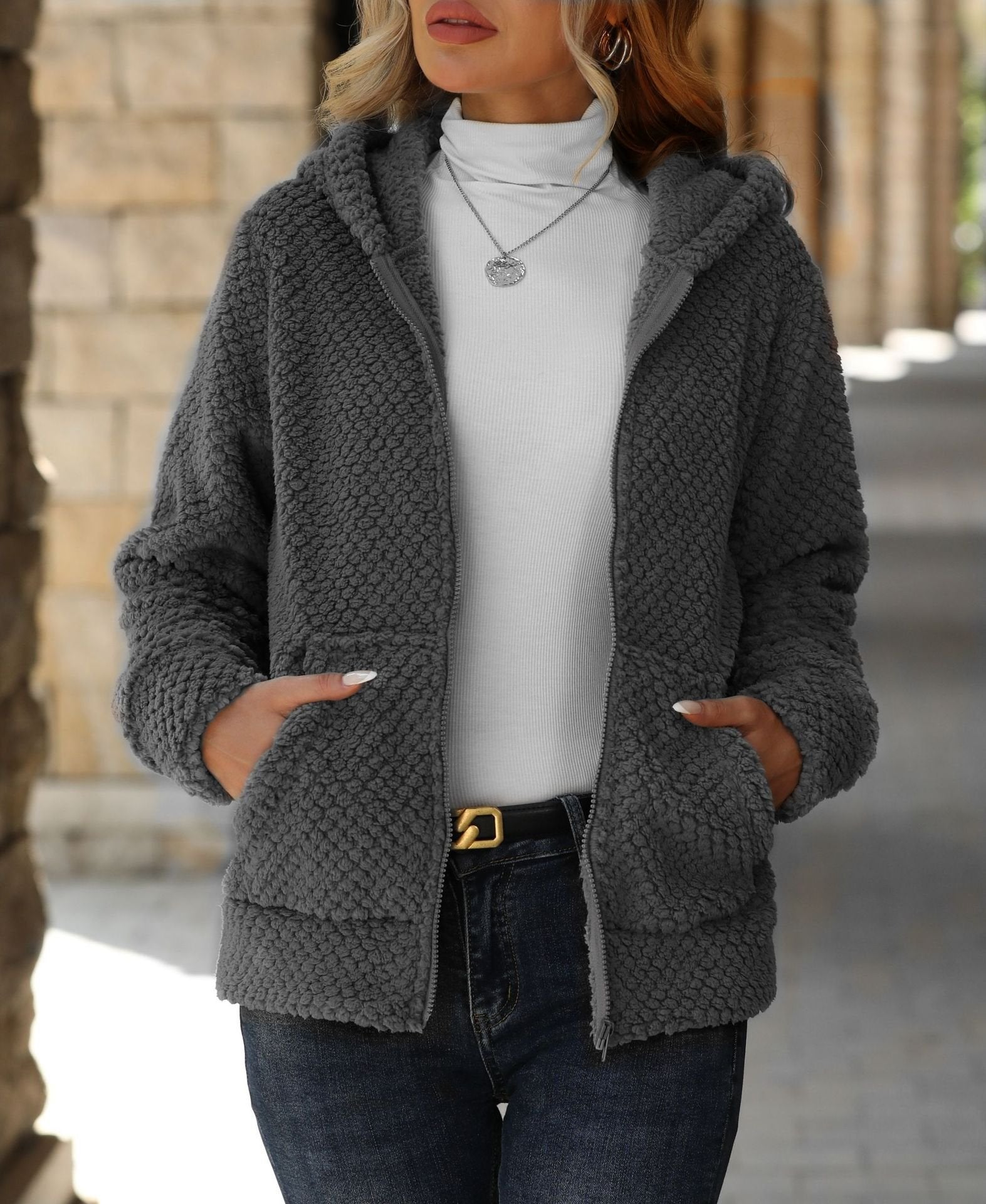Regular Fit Casual Hoodie Jacket