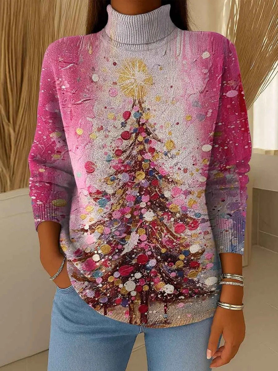 Christmas Turtleneck Casual Loose Sweater