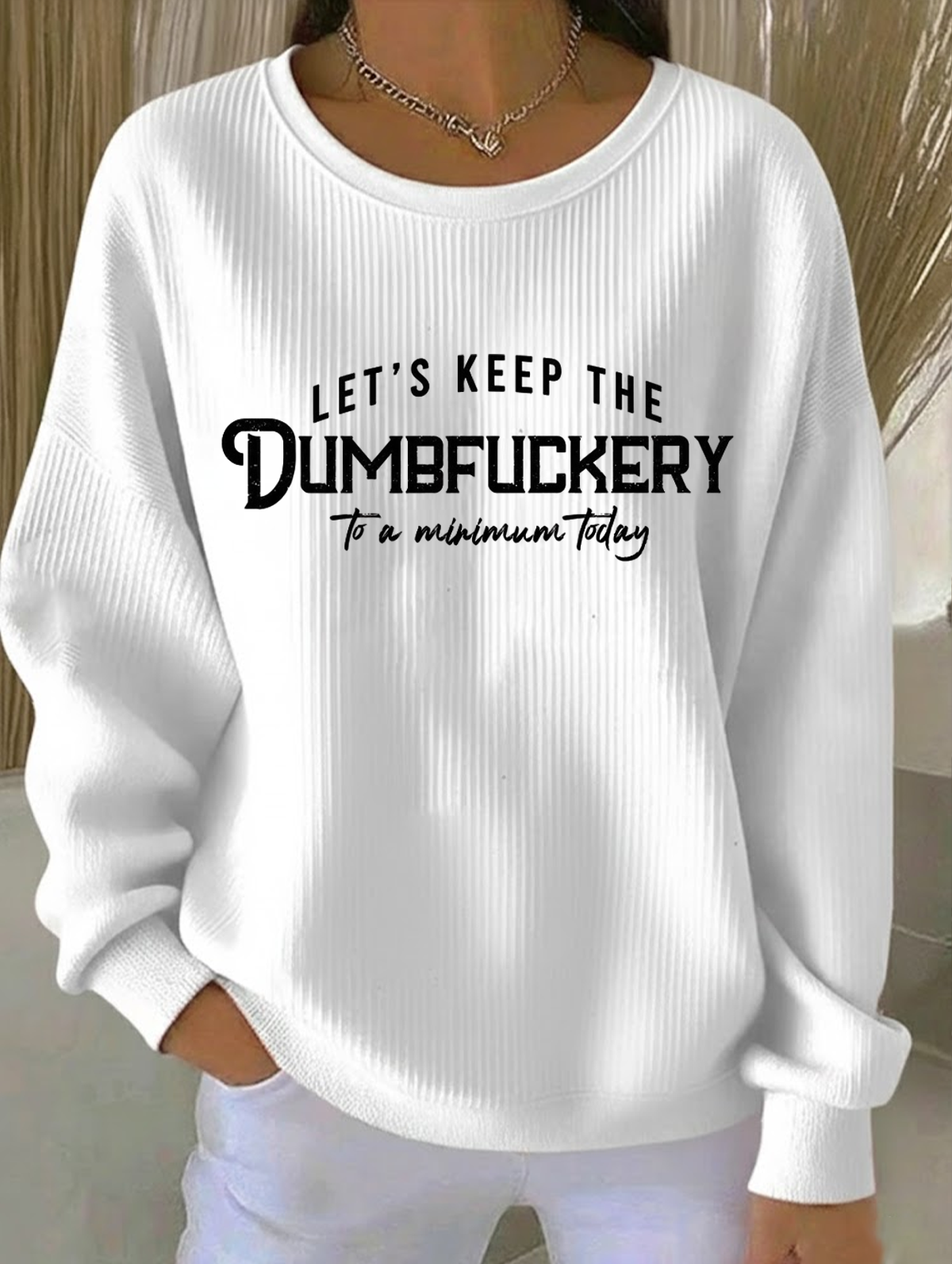 Casual Loose Text Letters Printing Sweatshirt