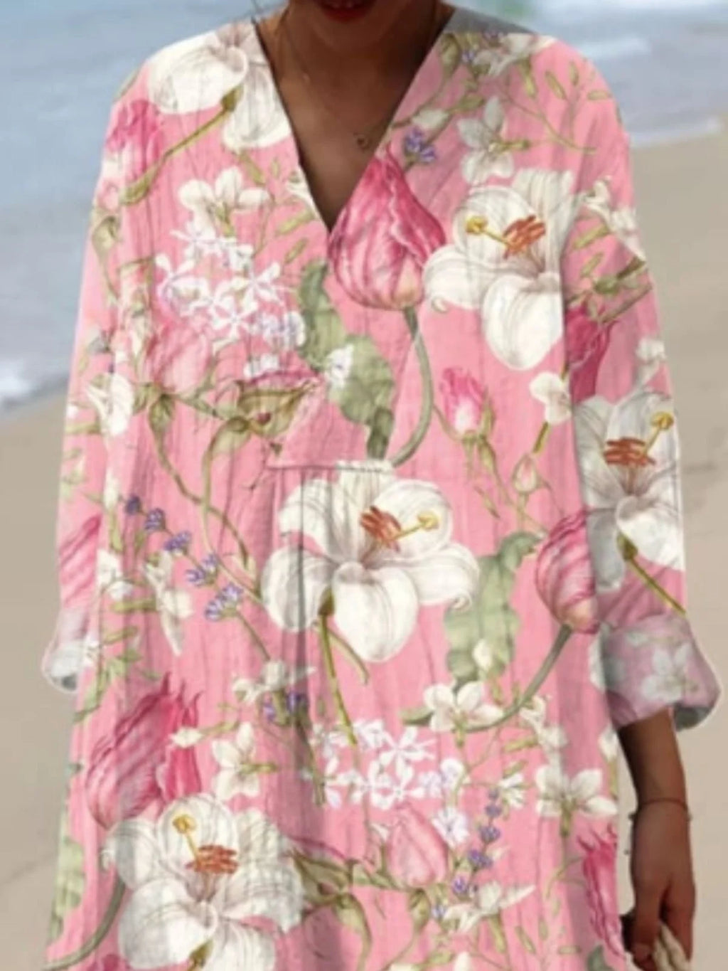 Regular Fit Vacation Dress With No