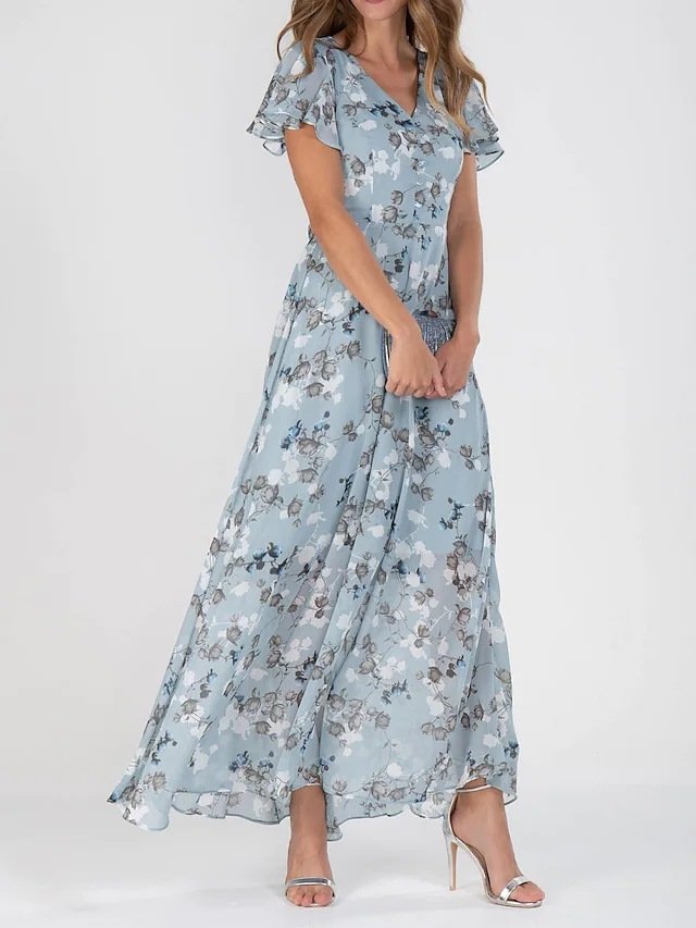Elegant Floral Regular Fit Others Dress With No
