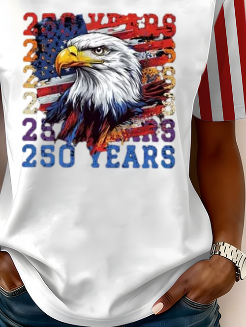 250th anniversary Casual Crew Neck T-Shirt