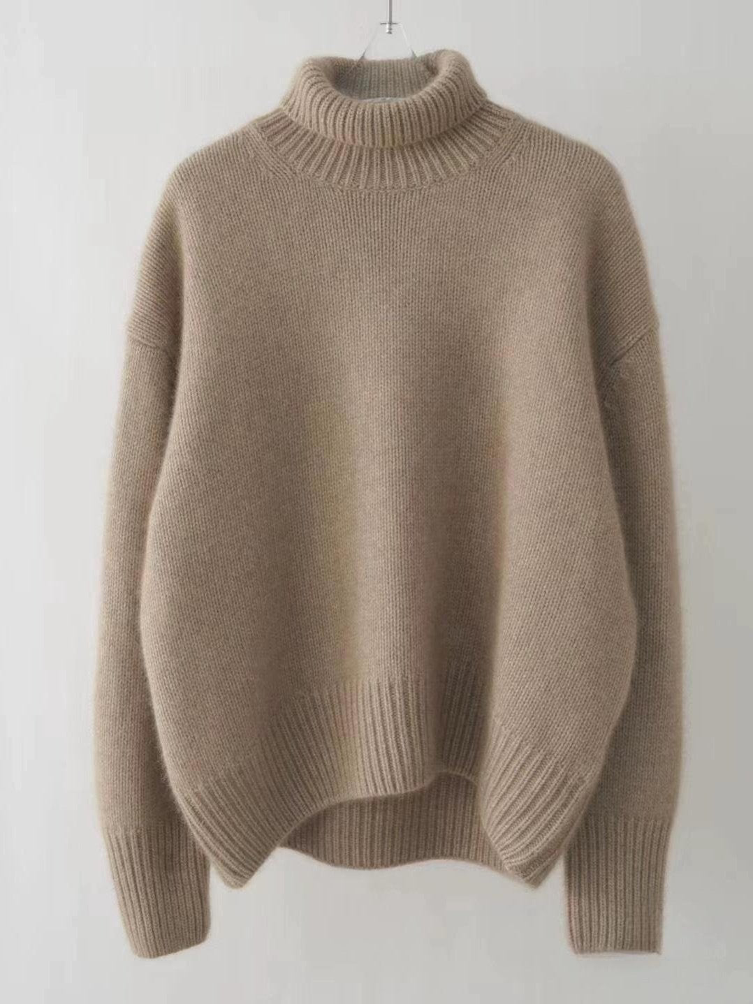 Loose Acrylic Plain Simple Sweater