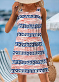 Women's Independence Day Crew Neck Tank Dress