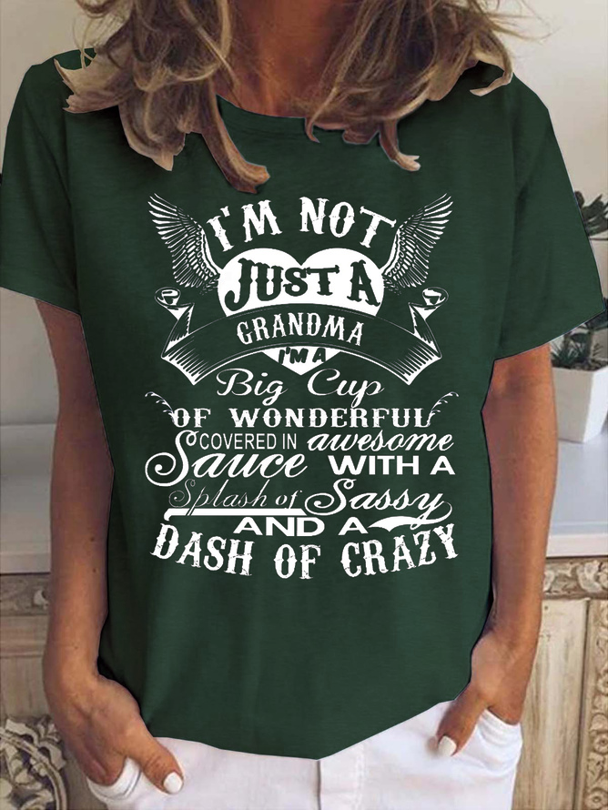 I'm A Big Cup Of Wonderful Grandma Funny Crew Neck T-shirt