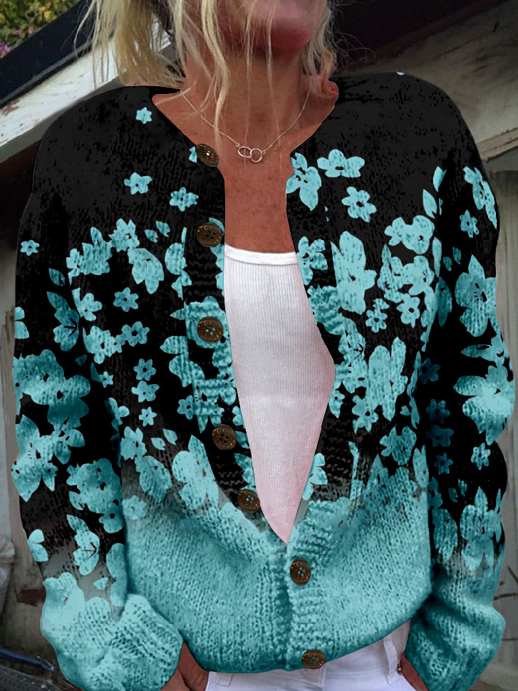 Casual Floral Loose Jacket